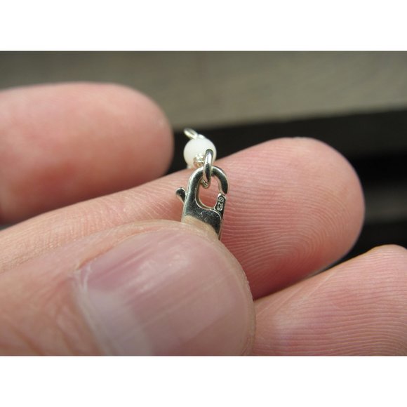 8" Sterling Silver Small Love Heart Charm Dainty Bracelet Vintage Elegant - Picture 5 of 7